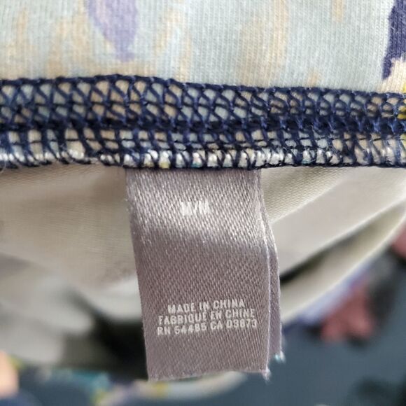 Aerie Hi Rise Navy Floral Print Leggings Medium - Picture 8 of 8